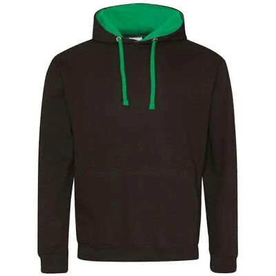 Awdis Womens/Ladies Varsity Hoodie Jet Black/Kelly Green XL - Hoodie Awdis Womens/Ladies Varsity Hoodie Jet Black/Kelly Green XL - Hoodie
