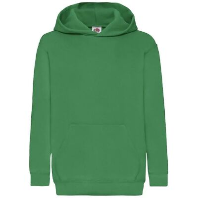 Fruit of the Loom Kelly Green Hoodie - Kinderen Klassiek Fruit of the Loom Kelly Green Hoodie - Kinderen Klassiek
