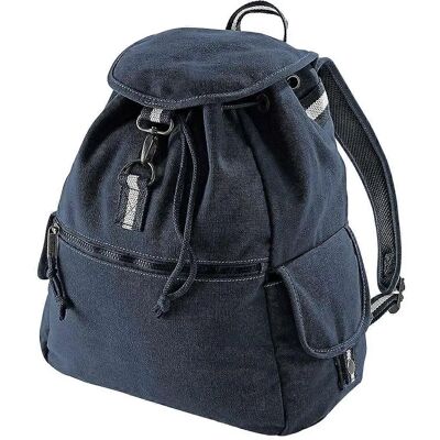 Quadra Vintage Canvas Backpack - Navy/Black/Yellow/Blue - Backpack Quadra Vintage Canvas Backpack - Navy/Black/Yellow/Blue - Backpack