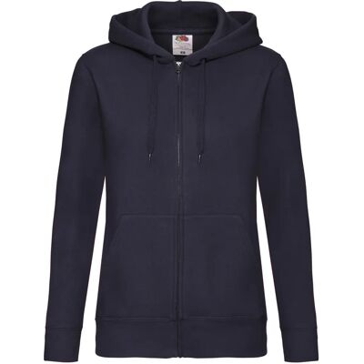 Fruit of the Loom Lady Fit Full Zip Hoodie Deep Navy - Hoodies Fruit of the Loom Lady Fit Full Zip Hoodie Deep Navy - Hoodies
