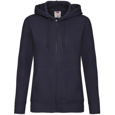 Fruit of the Loom Dames Lady Fit Full Zip Hoodie Diep Marineblauw - Hoodie Fruit of the Loom Dames Lady Fit Full Zip Hoodie Diep Marineblauw - Hoodie