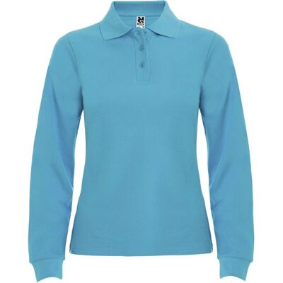 Roly Estrella Turquoise Long-Sleeved Polo Shirt Roly Estrella Turquoise Long-Sleeved Polo Shirt