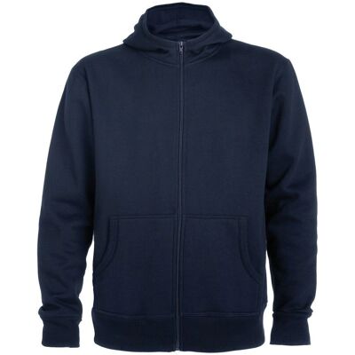 Roly Montblanc Navy Blue Full Zip Hoodie - Hooded Sweatshirt Roly Montblanc Navy Blue Full Zip Hoodie - Hooded Sweatshirt