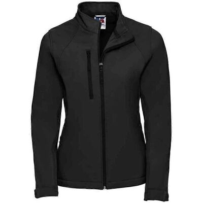 Russell Athletic Womens 3 Layer Soft Shell Jacket - Black - Jacket Russell Athletic Womens 3 Layer Soft Shell Jacket - Black - Jacket