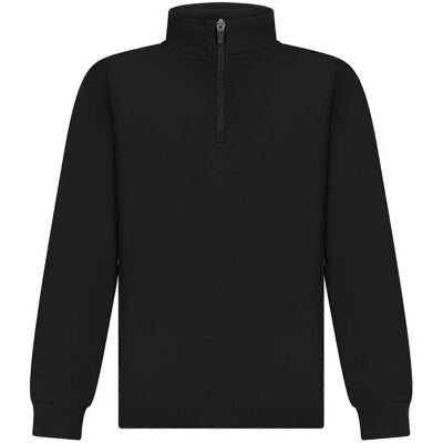 Finden & Hales Black Contrast Panel Kids Track Top - Child Finden & Hales Black Contrast Panel Kids Track Top - Child