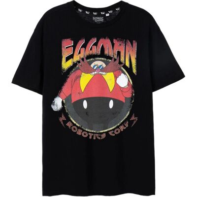 T-shirt nero a maniche corte Sonic The Hedgehog Doctor Eggman T-shirt nero a maniche corte Sonic The Hedgehog Doctor Eggman