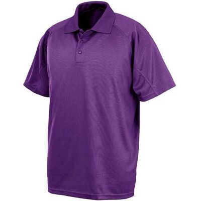 Spiro Purple Aircool Polo Shirt - Performance Polo Spiro Purple Aircool Polo Shirt - Performance Polo