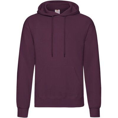Fruit Of The Loom Bordeaux Unisex Hoodie - Hooded Sweatshirt Fruit Of The Loom Bordeaux Unisex Hoodie - Hooded Sweatshirt