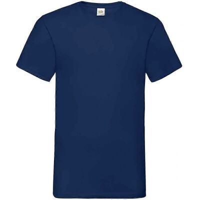 Fruit of the Loom Marineblauw V-Hals T-Shirt - Heren Fruit of the Loom Marineblauw V-Hals T-Shirt - Heren