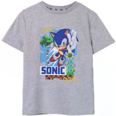 T-Shirt Bambini Sonic The Hedgehog - Grigio - Maglietta T-Shirt Bambini Sonic The Hedgehog - Grigio - Maglietta