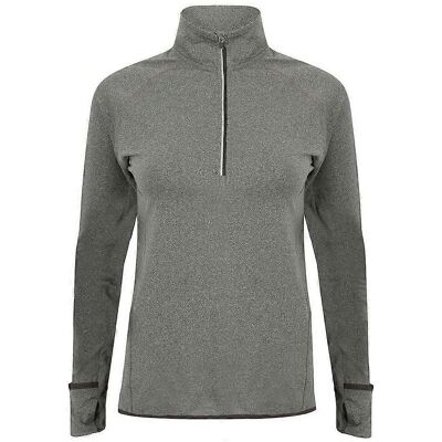 Tombo Womens Performance Quarter Zip Long-Sleeved Top - Long-Sleeved Top Tombo Womens Performance Quarter Zip Long-Sleeved Top - Long-Sleeved Top