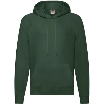 Fruit of the Loom Unisex XL Lichtgewicht Hoodie Bottle Green Fruit of the Loom Unisex XL Lichtgewicht Hoodie Bottle Green