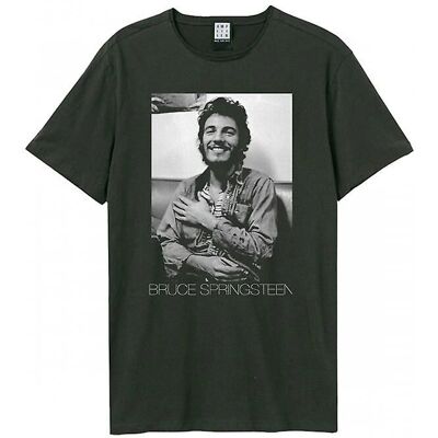 Amplified Bruce Springsteen Vintage T-Shirt - Unisex Adult Charcoal, Blue - T-Shirt Amplified Bruce Springsteen Vintage T-Shirt - Unisex Adult Charcoal, Blue - T-Shirt