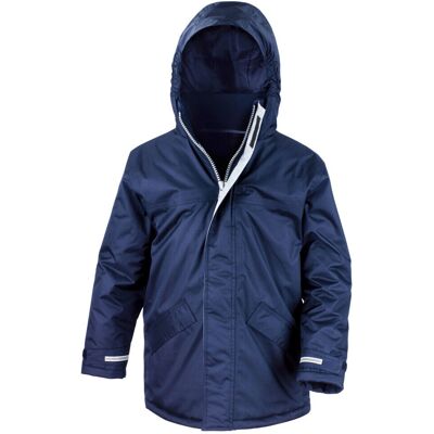Result Core Navy Winter Parka - Kids' Coat for 7-8 Years Result Core Navy Winter Parka - Kids' Coat for 7-8 Years