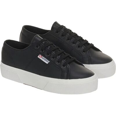Superga Dames 2740 Nappa Lederen Plateau Trainers - Platform Trainers Superga Dames 2740 Nappa Lederen Plateau Trainers - Platform Trainers