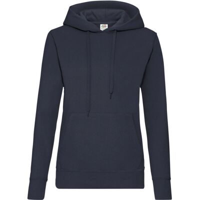 Fruit of the Loom damesklassieke 80/20 hoodie - Lady Fit, Diep Marineblauw Fruit of the Loom damesklassieke 80/20 hoodie - Lady Fit, Diep Marineblauw