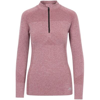 Trespass Pelina Half Zip Long-Sleeved Active Top - Rose Tone - Women Trespass Pelina Half Zip Long-Sleeved Active Top - Rose Tone - Women