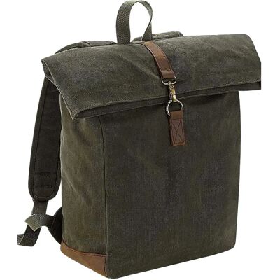 Quadra Heritage Leather Trim Backpack - Backpacks Quadra Heritage Leather Trim Backpack - Backpacks