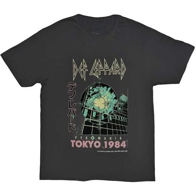Def Leppard Charcoal Grey Unisex Tokyo T-Shirt - T-Shirt Def Leppard Charcoal Grey Unisex Tokyo T-Shirt - T-Shirt
