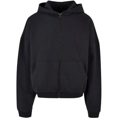 Build Your Brand Mens 90s Full Zip Hoodie Black 3XL Build Your Brand Mens 90s Full Zip Hoodie Black 3XL