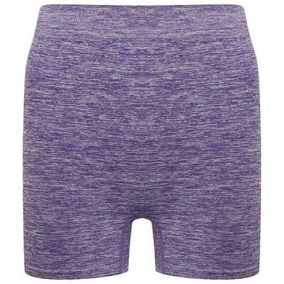 Tombo Womens Melange Seamless Shorts - Purple Marl - Shorts Tombo Womens Melange Seamless Shorts - Purple Marl - Shorts