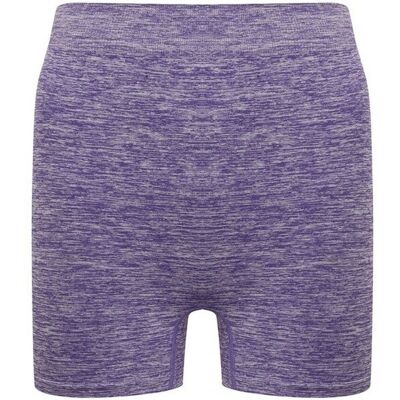 Tombo - Melange Seamless Shorts - Purple Marl - L-XL - Shorts Tombo - Melange Seamless Shorts - Purple Marl - L-XL - Shorts