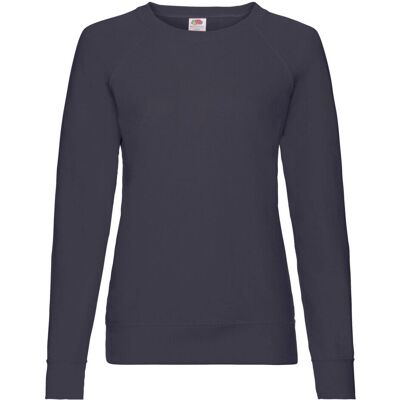 Fruit of the Loom Lichtgewicht Dames Raglan Sweatshirt Marineblauw Fruit of the Loom Lichtgewicht Dames Raglan Sweatshirt Marineblauw