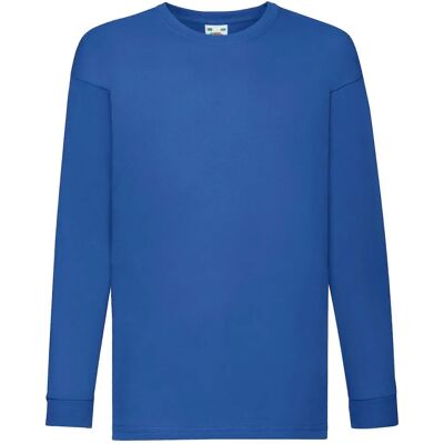Fruit of the Loom Royal Blue Long-Sleeved T-Shirt - T-Shirt Fruit of the Loom Royal Blue Long-Sleeved T-Shirt - T-Shirt