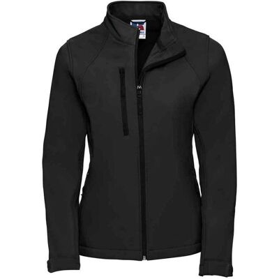 Russell Athletic Damen 3-Lagen Softshelljacke - Schwarz - Medium Russell Athletic Damen 3-Lagen Softshelljacke - Schwarz - Medium