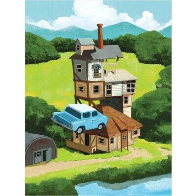 Harry Potter La Grande Maison Impression - Papier, Voitures, Arbres Harry Potter La Grande Maison Impression - Papier, Voitures, Arbres