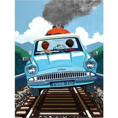 Harry Potter Hogwarts Express Car Print - Officially Licensed Harry Potter Hogwarts Express Car Print - Officially Licensed