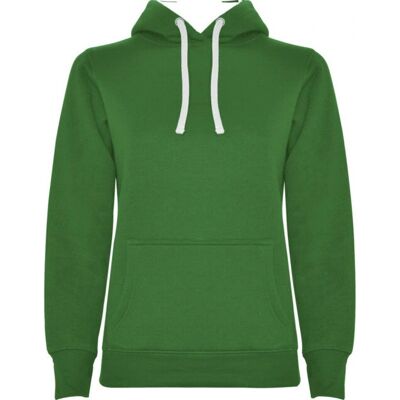 Felpa con Cappuccio Urbana Roly Donna - S - Bianco/Verde Kelly Felpa con Cappuccio Urbana Roly Donna - S - Bianco/Verde Kelly