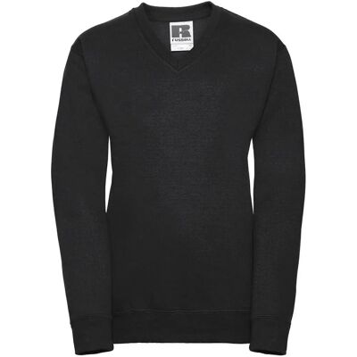 Russell Athletic Kinders Unisex V-hals Sweatshirt - Zwart - Sweatshirt Russell Athletic Kinders Unisex V-hals Sweatshirt - Zwart - Sweatshirt