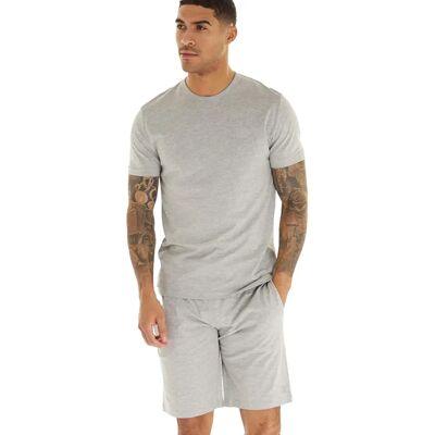 Kruze By Enzo Heren T-Shirt en Shorts Set - Grijs Kruze By Enzo Heren T-Shirt en Shorts Set - Grijs