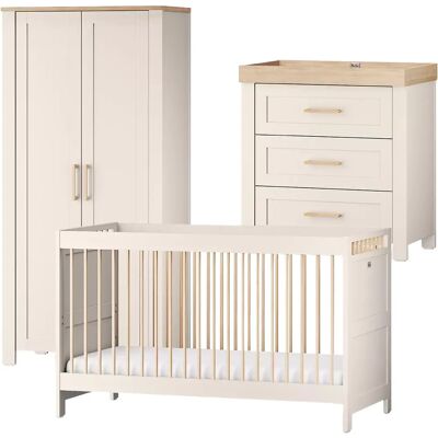 Silver Cross Seville cotbed set - White/Oak Nursery furniture Silver Cross Seville cotbed set - White/Oak Nursery furniture