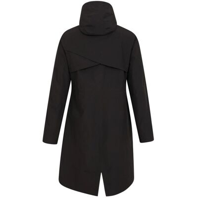 Mountain Warehouse Damen Lange Wasserdichte Jacke - Schwarz - Größe 44 Mountain Warehouse Damen Lange Wasserdichte Jacke - Schwarz - Größe 44
