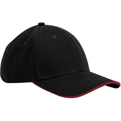 Casquette Classique en Coton Biologique Beechfield - 6 Panneaux Noir - Casquette Casquette Classique en Coton Biologique Beechfield - 6 Panneaux Noir - Casquette