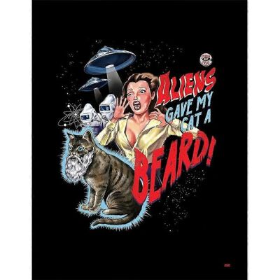 Steven Rhodes Alien Cat Poster - 40x30cm Framed Art Steven Rhodes Alien Cat Poster - 40x30cm Framed Art
