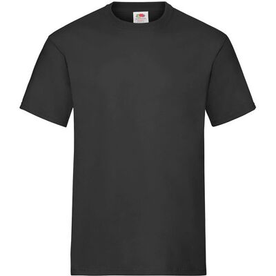 Fruit of the Loom Zware Katoenen T-Shirt - Unisex Zwart XXL Fruit of the Loom Zware Katoenen T-Shirt - Unisex Zwart XXL