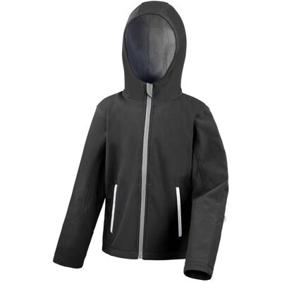 Result Core Kids Hooded Soft Shell Jacket - Waterproof & Windproof Result Core Kids Hooded Soft Shell Jacket - Waterproof & Windproof
