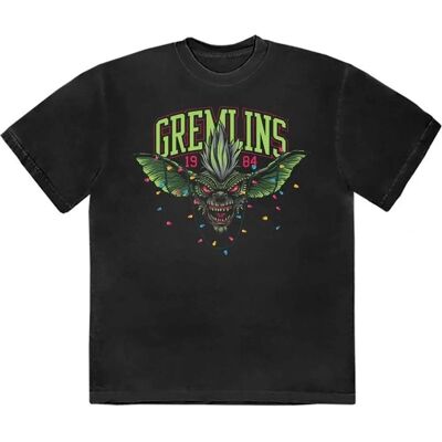 Gremlins Unisex 1984 Strisce Luci di Natale T-Shirt - T-Shirt Gremlins Unisex 1984 Strisce Luci di Natale T-Shirt - T-Shirt