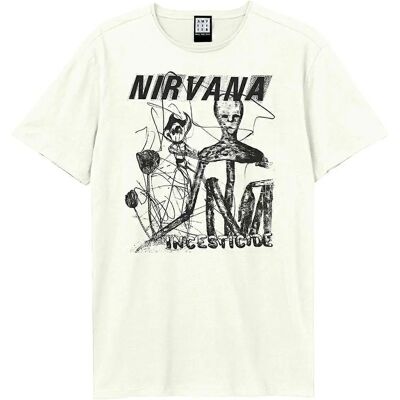 Amplified Nirvana White XXL T-Shirt - Unisex Adult Graphic Tee Amplified Nirvana White XXL T-Shirt - Unisex Adult Graphic Tee