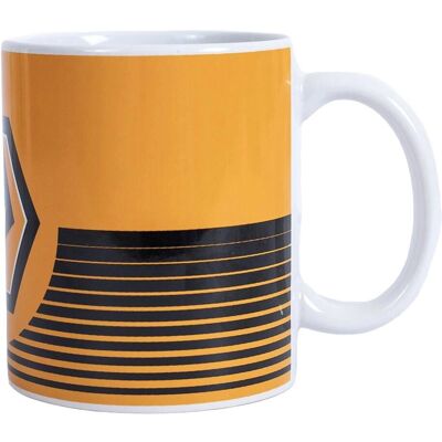 Mug en céramique Wolverhampton Wanderers FC - Blason, Linéaire, Jaune/Noir - Publicité Mug en céramique Wolverhampton Wanderers FC - Blason, Linéaire, Jaune/Noir - Publicité