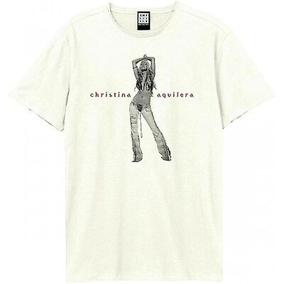 Maglietta Amplified Christina Aguilera Bianca XXL - Maglietta Maglietta Amplified Christina Aguilera Bianca XXL - Maglietta