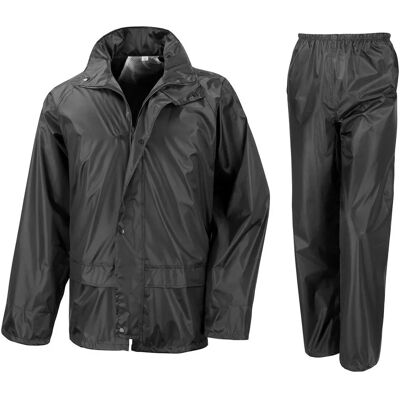 Pertemba FR - Unisex Rain Suit - Black - S R Pertemba FR - Unisex Rain Suit - Black - S R