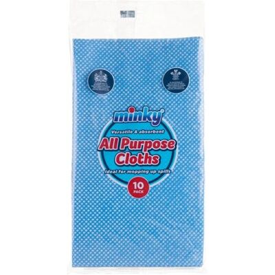 Minky Blue Absorbent Dotted Cleaning Cloths - Cleaning Cloths Minky Blue Absorbent Dotted Cleaning Cloths - Cleaning Cloths