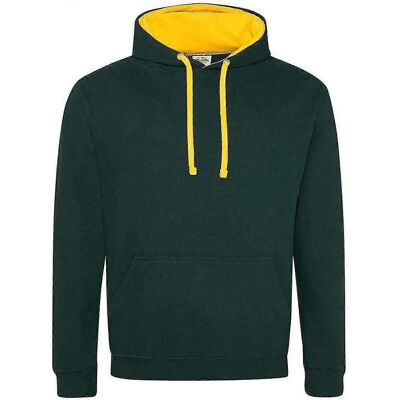 Awdis Womens/Ladies Varsity Hoodie Forest Green/Gold XXL - Hoodie Awdis Womens/Ladies Varsity Hoodie Forest Green/Gold XXL - Hoodie