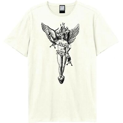 Amplified T-Shirt Ange Pierre Vintage - Blanc XXL Amplified T-Shirt Ange Pierre Vintage - Blanc XXL