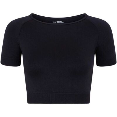 Silky Black Active Crop Top - Crop Top Silky Black Active Crop Top - Crop Top