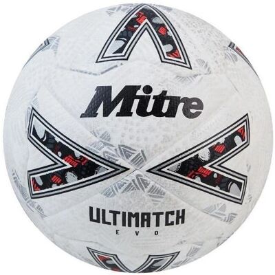 Mitre - Ultimatch Evo - Blanc - Argent - Football Mitre - Ultimatch Evo - Blanc - Argent - Football